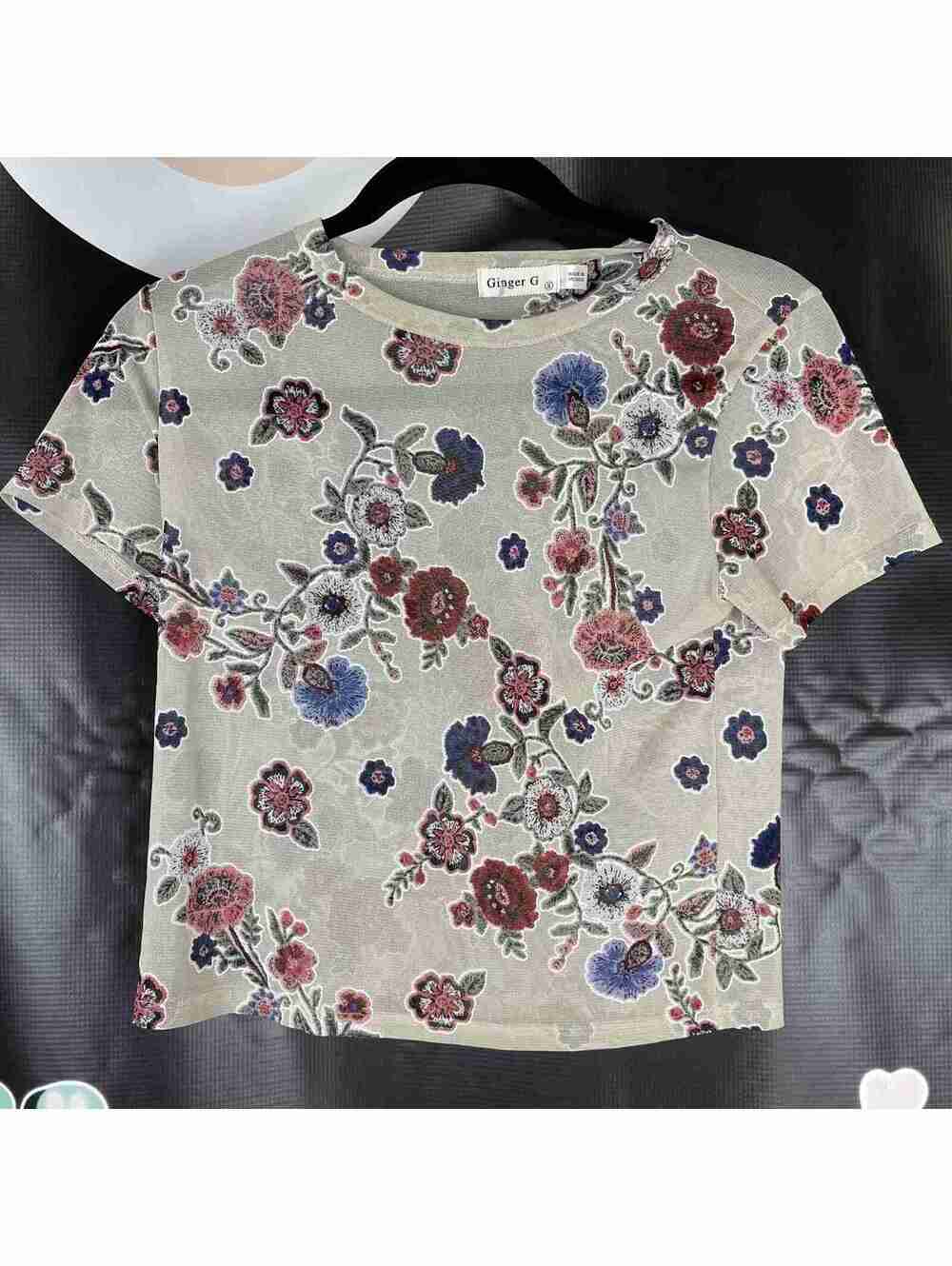 Ginger G Sheer Floral Top